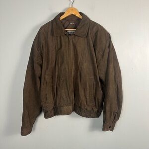 Members Only Mens Leather Suede Jacket Size 46 Bomber jacket Vintage